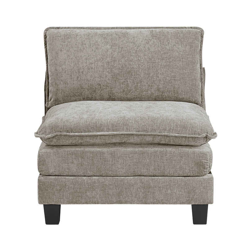 Dublin - (7)6-Piece Modular Sectional with Ottoman