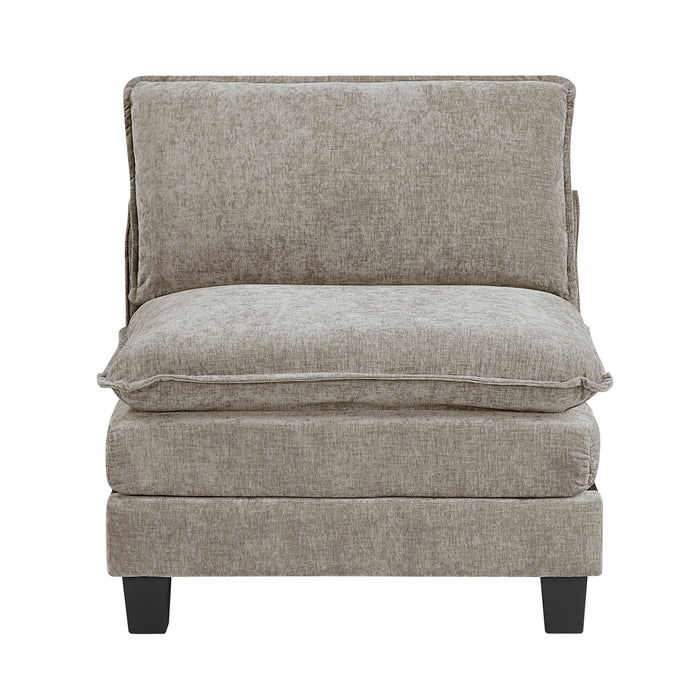 Dublin - (7)6-Piece Modular Sectional with Ottoman