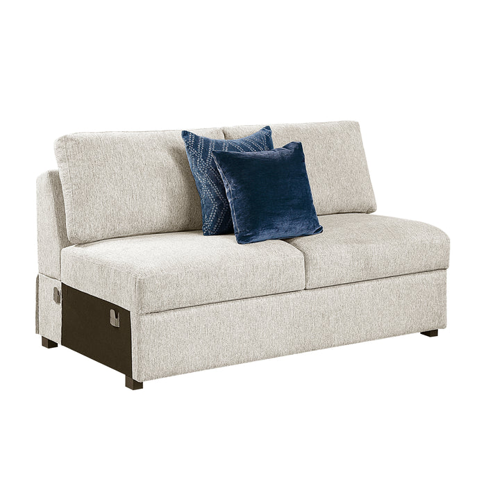 Isla - (4)3-Piece Sectional with Convertible and Reversible Chaise,  Hidden Storage, Click Motion Back and Ottoman