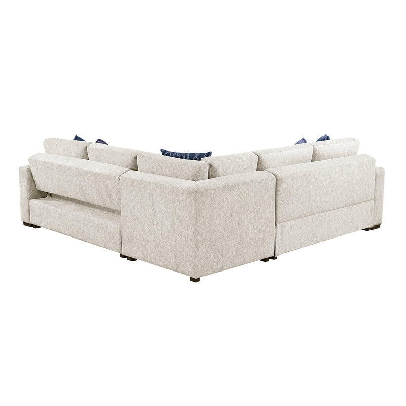 Isla - (5)4-Piece Sectional with Pull-out Bed and Ottoman