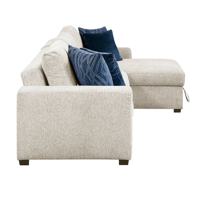 Isla - (3)2-Piece Sectional with Convertible and Reversible Chaise,  Hidden Storage, Click Motion Back