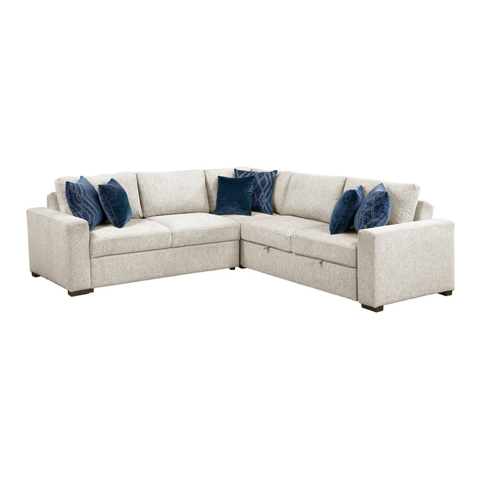 Isla - (4)3-Piece Sectional with Pull-out Bed