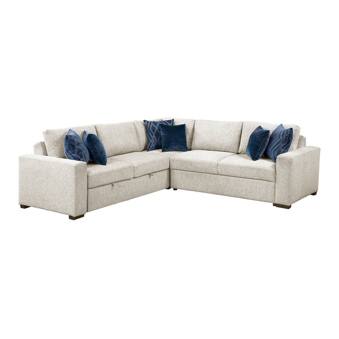 Isla - (4)3-Piece Sectional with Pull-out Bed