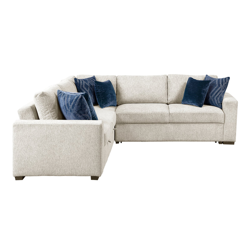 Isla - (4)3-Piece Sectional with Pull-out Bed