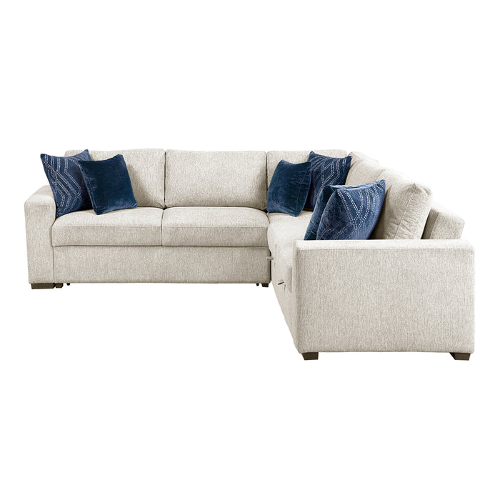 Isla - (4)3-Piece Sectional with Pull-out Bed