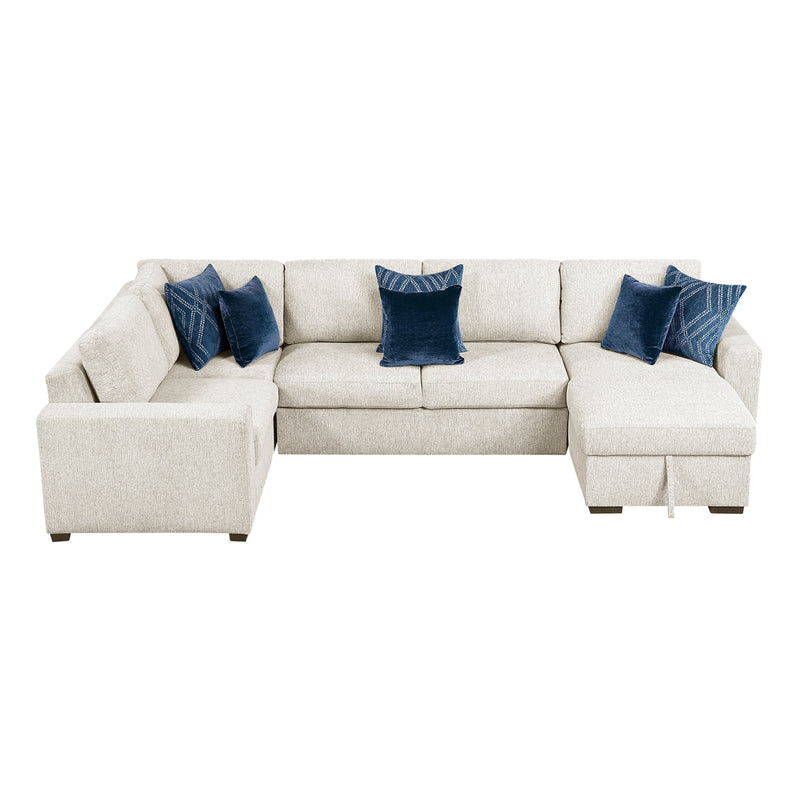 Isla - (5)4-Piece Sectional with Convertible and Reversible Chaise,  Hidden Storage, Click Motion Back
