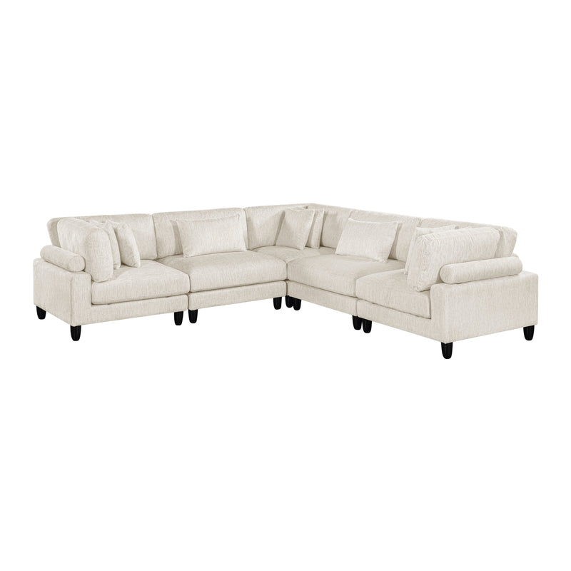 ;Robstown - (5)5-Piece Modular Sectional