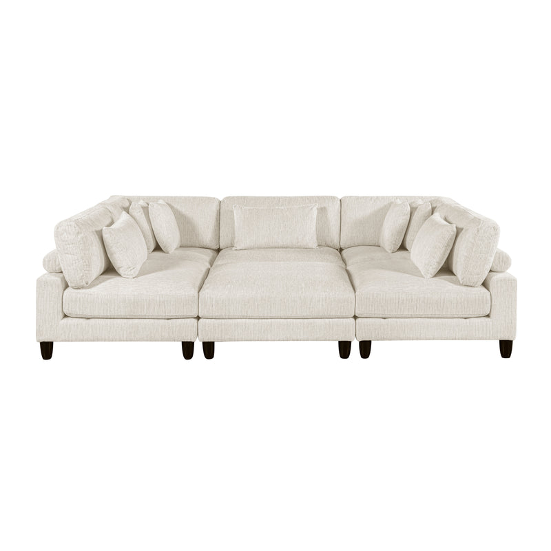 ;Robstown - (6)6-Piece Modular Sectional with Ottoman