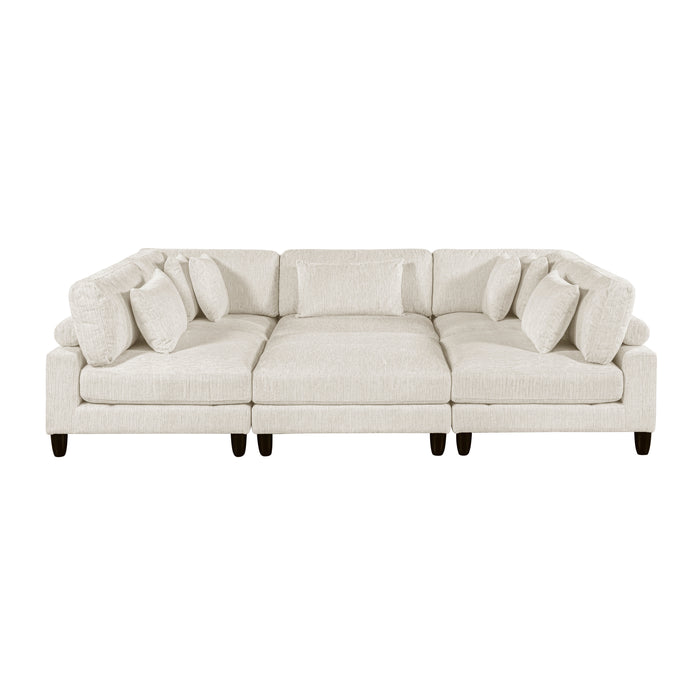 ;Robstown - (6)6-Piece Modular Sectional with Ottoman