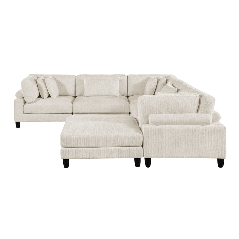 ;Robstown - (6)6-Piece Modular Sectional with Ottoman