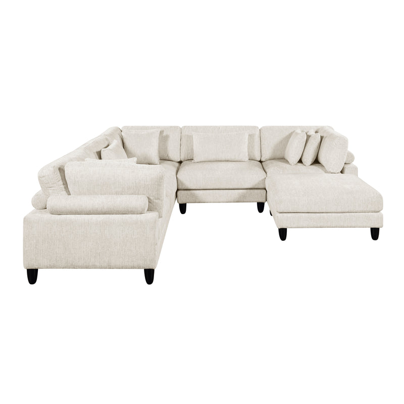 ;Robstown - (6)6-Piece Modular Sectional with Ottoman