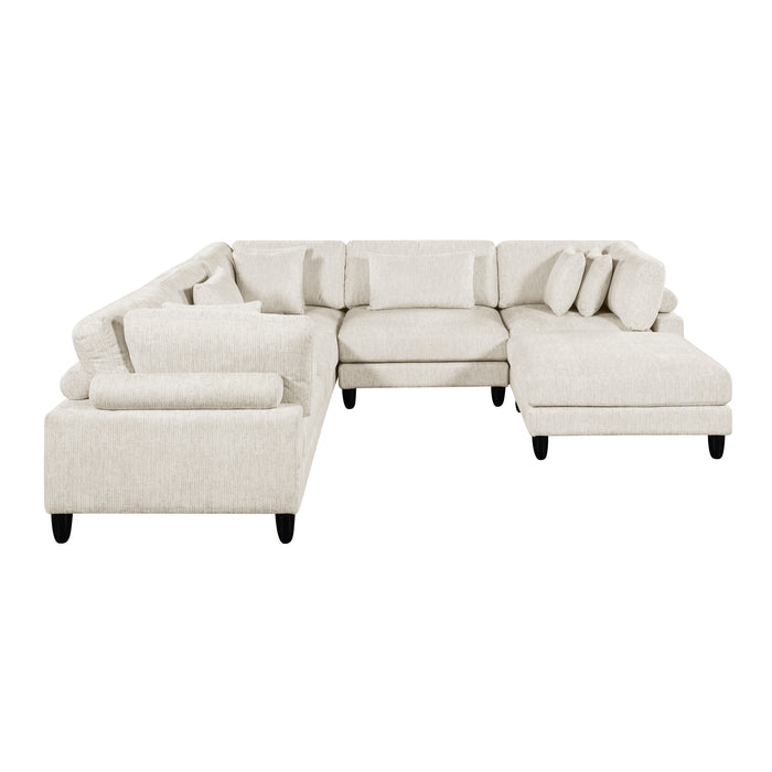 ;Robstown - (6)6-Piece Modular Sectional with Ottoman