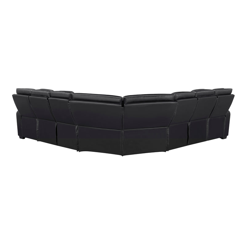 Fairway - (3)3-Piece Power Reclining Sectional with Center Drop-Down Cup Holders, Power Headrests, Storage Arms(Top and Side), Cup holders, Charging Ports, Reading Lights, Wireless Chargers,
