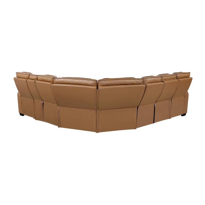 Fairway - (3)3-Piece Power Reclining Sectional with Right Side Console, Drop-Down Cup Holders, Power Headrests, Storage Arms(Top and Side), Cup holders, Reading Lights, Charging Ports, Wirele