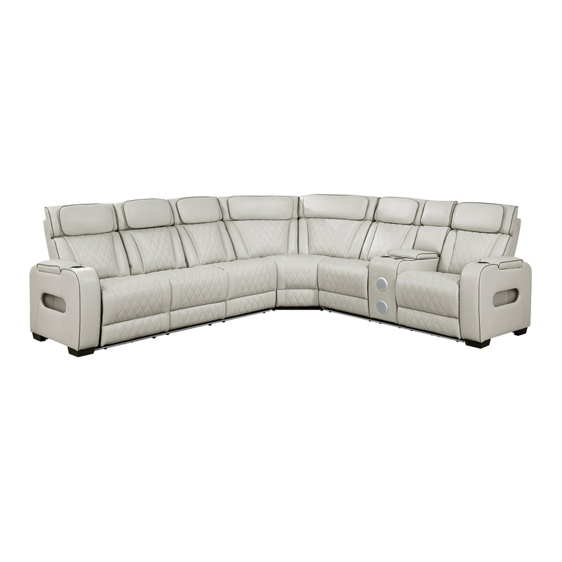 Fairway - (3)3-Piece Power Reclining Sectional with Right Side Console, Drop-Down Cup Holders, Power Headrests, Storage Arms(Top and Side), Cup holders, Reading Lights, Charging Ports, Wirele