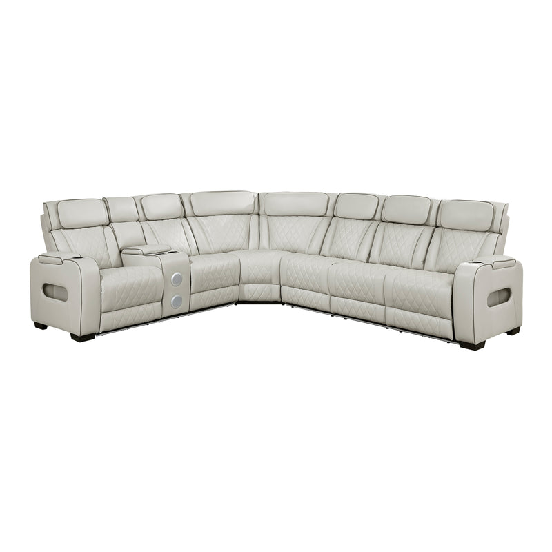 Fairway - (3)3-Piece Power Reclining Sectional with Left Side Console, Drop-Down Cup Holders, Power Headrests, Storage Arms(Top and Side), Cup holders, Reading Lights, Charging Ports, Wireles