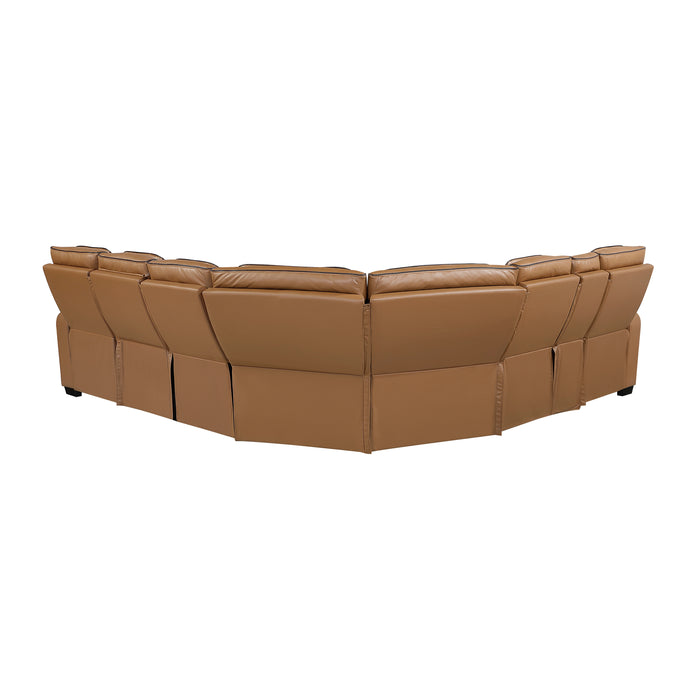 Fairway - (3)3-Piece Power Reclining Sectional with Left Side Console, Drop-Down Cup Holders, Power Headrests, Storage Arms(Top and Side), Cup holders, Reading Lights, Charging Ports, Wireles