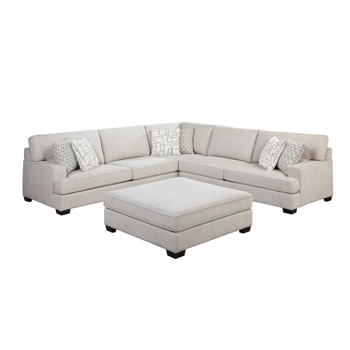 Livia - (4)4-Piece Sectional with Ottoman