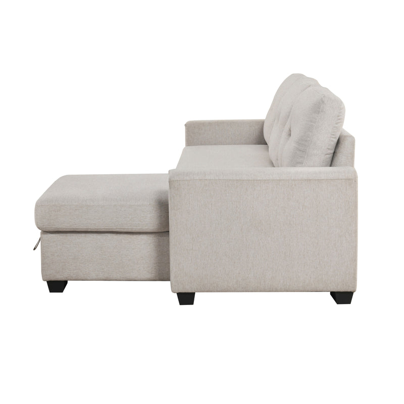 Convene - (3)2-Piece Sectional with Reversible Chaise and Pull-out Bed