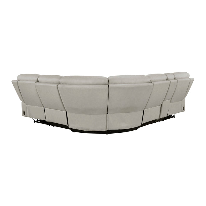 - (6)6-Piece Modular Power Reclining Sectional with Power Headrests and Charging Ports