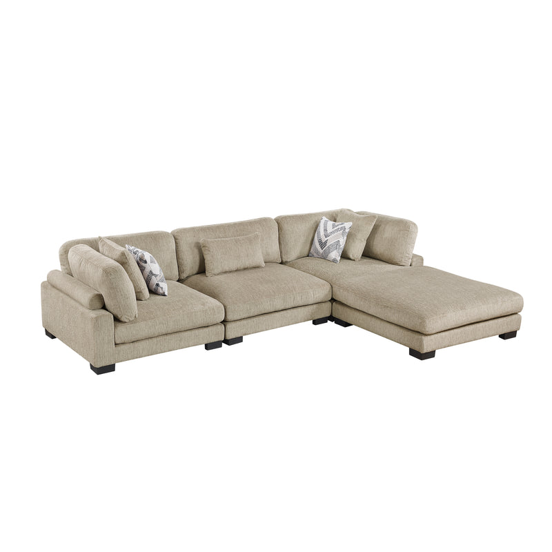 Tinley - (4)4-Piece Modular Sectional with Ottoman