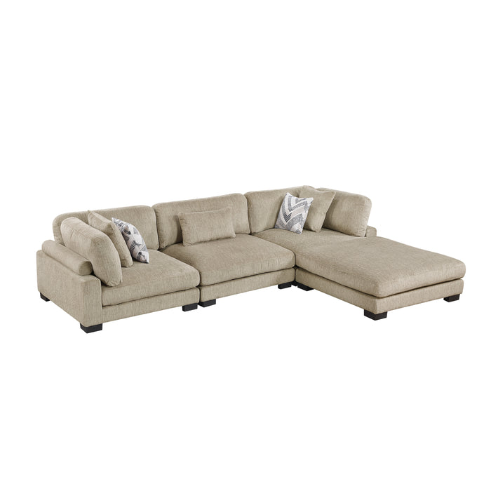 Tinley - (4)4-Piece Modular Sectional with Ottoman