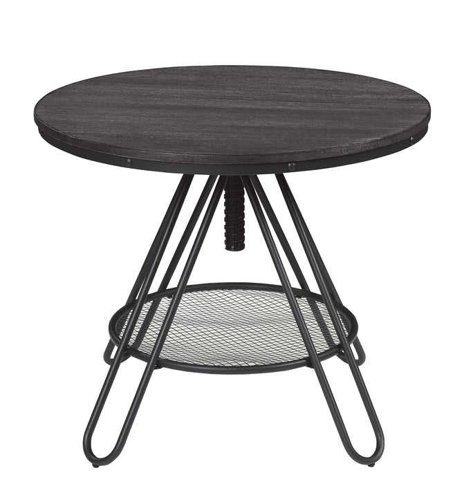 Cirrus - (2)Round Dining Table, Adjustable Height