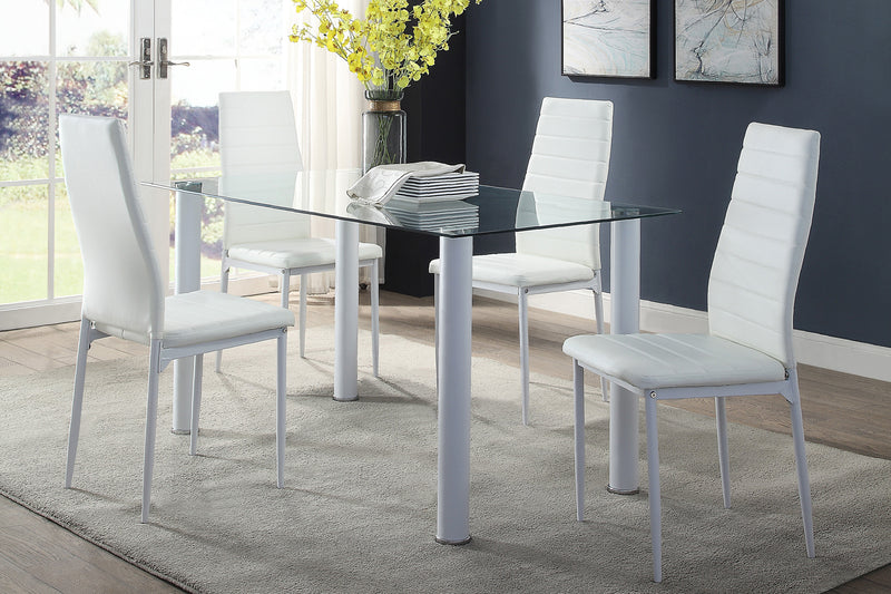 Florian - (2)Dining Table, Glass Top