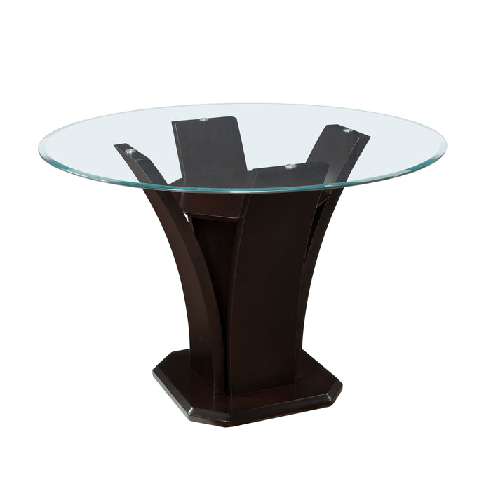 Daisy - (3)Round Counter Height Table, Glass Top