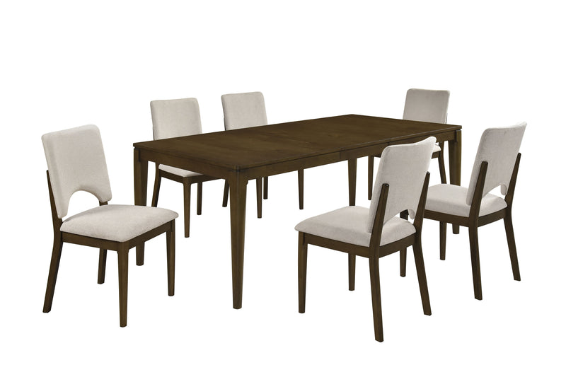 - Dining Table, Oak Veneer, Self-Storing Leaf