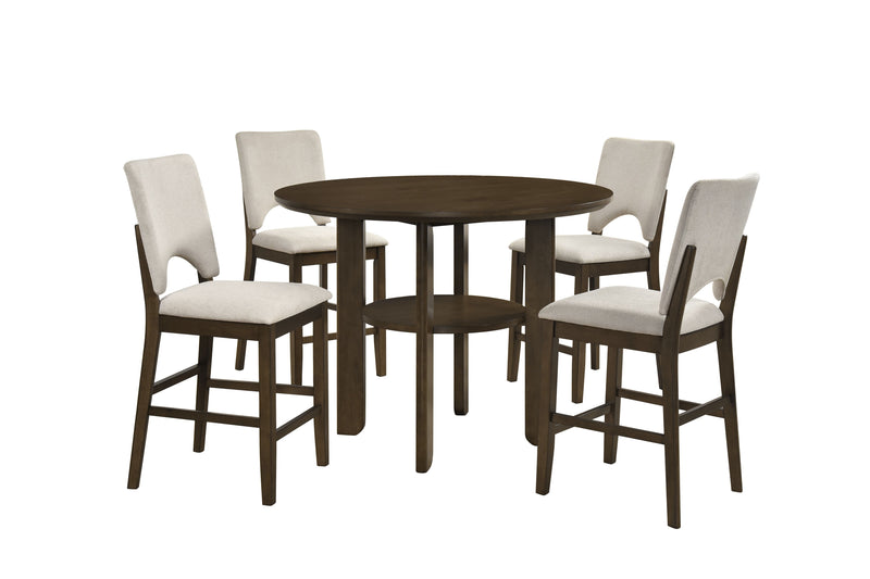 - Round Counter Height Table, Oak Veneer