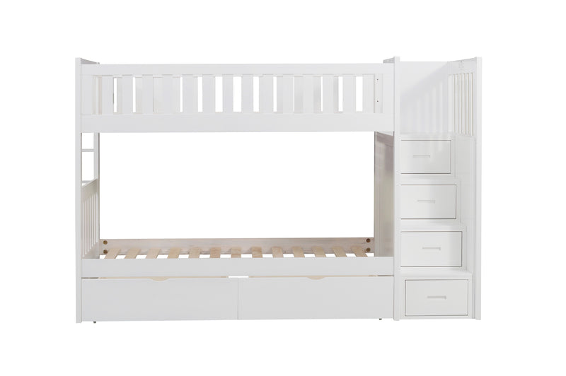 Galen - (5) Twin/Twin Step Bunk Bed with Storage Boxes