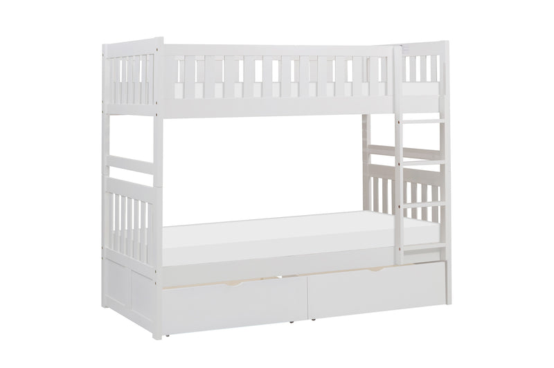 Galen - (4) Twin/Twin Bunk Bed with Storage Boxes