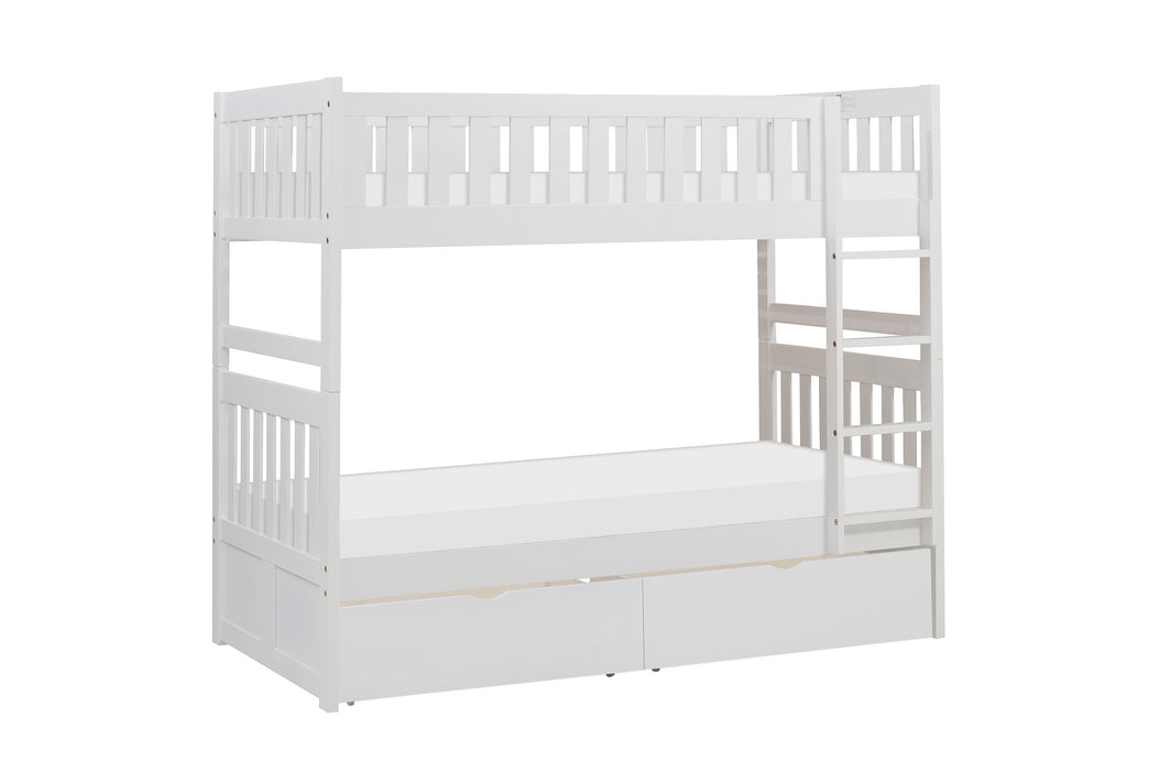 Galen - (4) Twin/Twin Bunk Bed with Storage Boxes