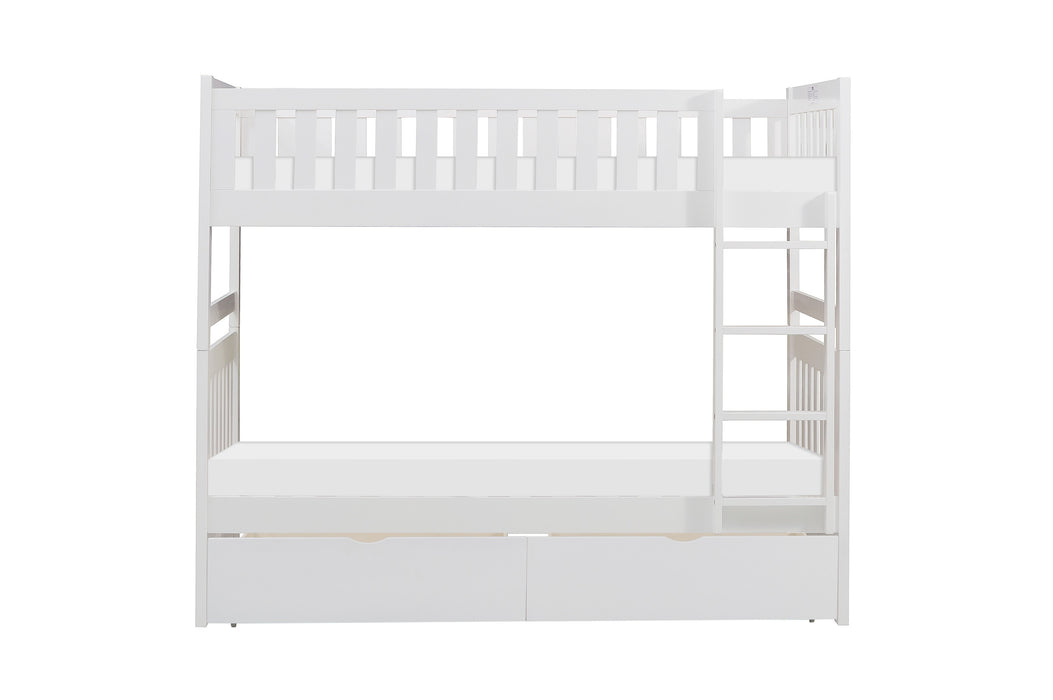 Galen - (4) Twin/Twin Bunk Bed with Storage Boxes