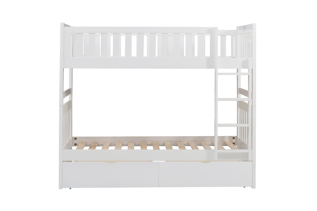 Galen - (4) Twin/Twin Bunk Bed with Storage Boxes