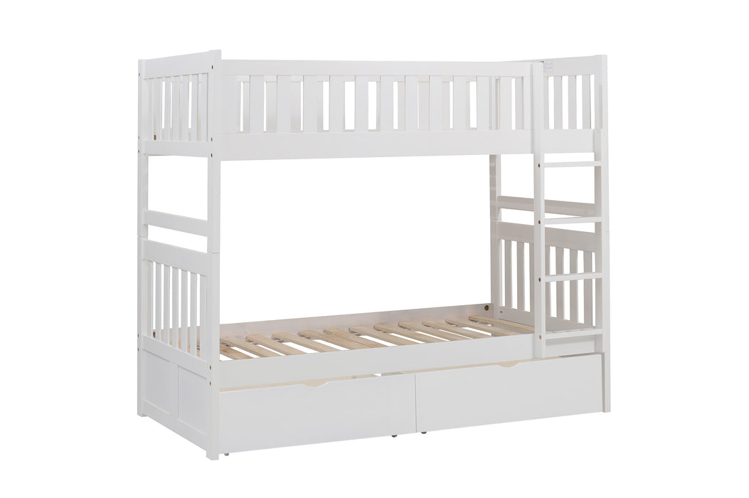 Galen - (4) Twin/Twin Bunk Bed with Storage Boxes