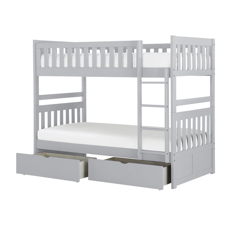 Orion - (4) Twin/Twin Bunk Bed with Storage Boxes