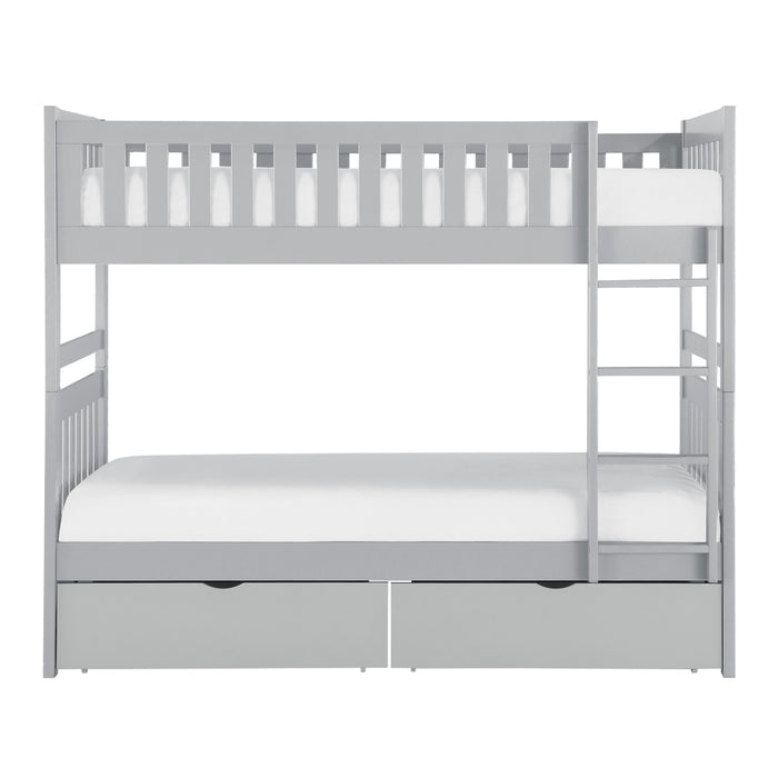 Orion - (4) Twin/Twin Bunk Bed with Storage Boxes