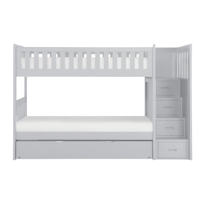 Orion - (5) Twin/Twin Step Bunk Bed with Twin Trundle