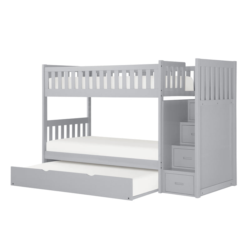 Orion - (5) Twin/Twin Step Bunk Bed with Twin Trundle
