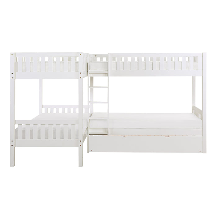 Galen - (4) Corner Bunk Bed with Twin Trundle
