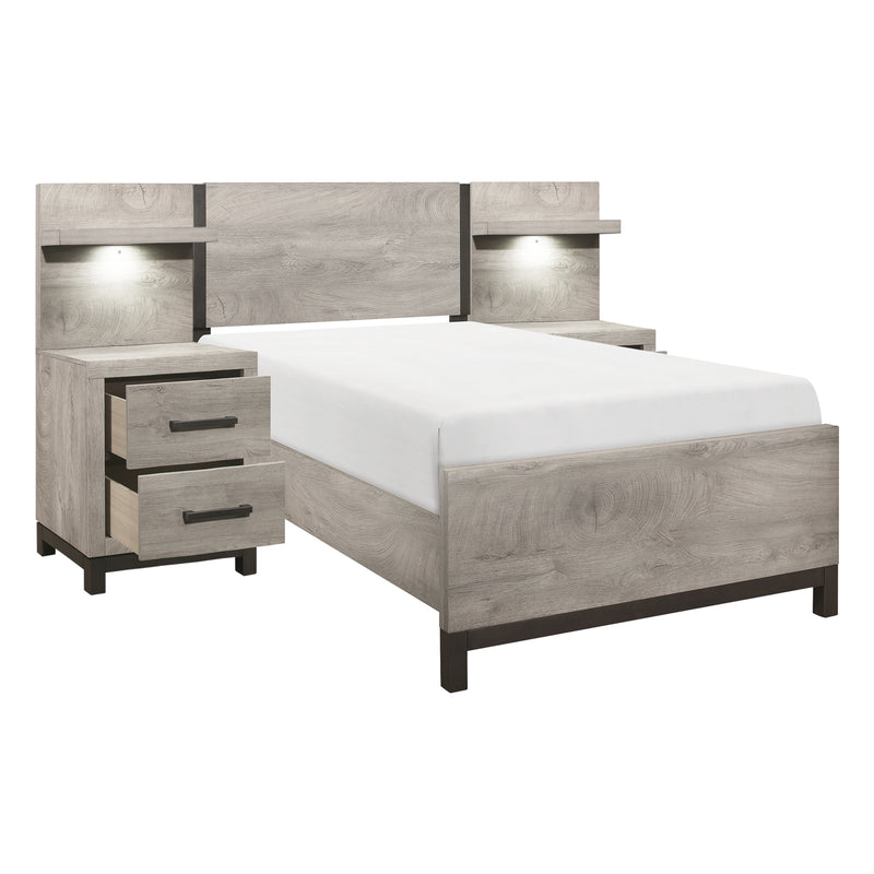 Zephyr - 5pc Set Twin Wall Bed (TB+2NS+2NS-P)