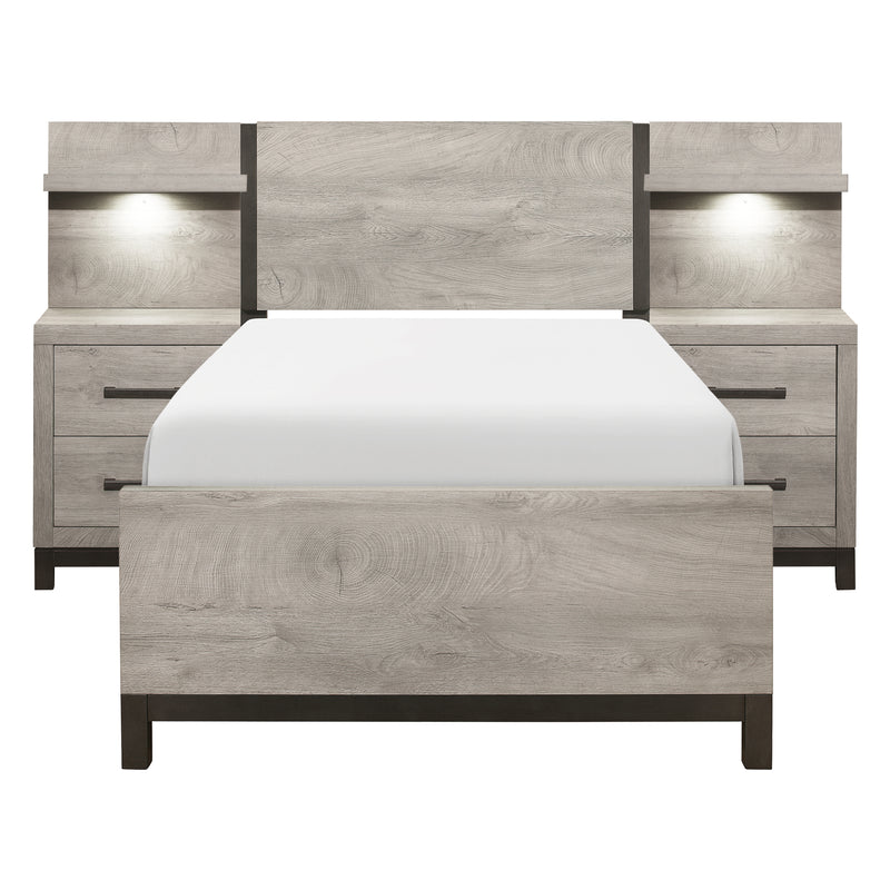 Zephyr - 5pc Set Twin Wall Bed (TB+2NS+2NS-P)