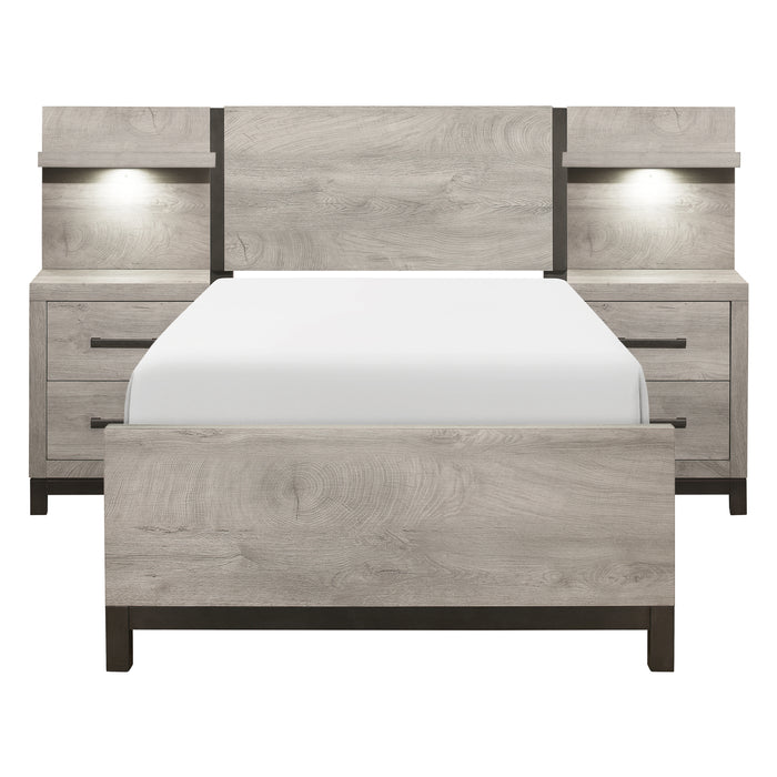 Zephyr - 5pc Set Twin Wall Bed (TB+2NS+2NS-P)