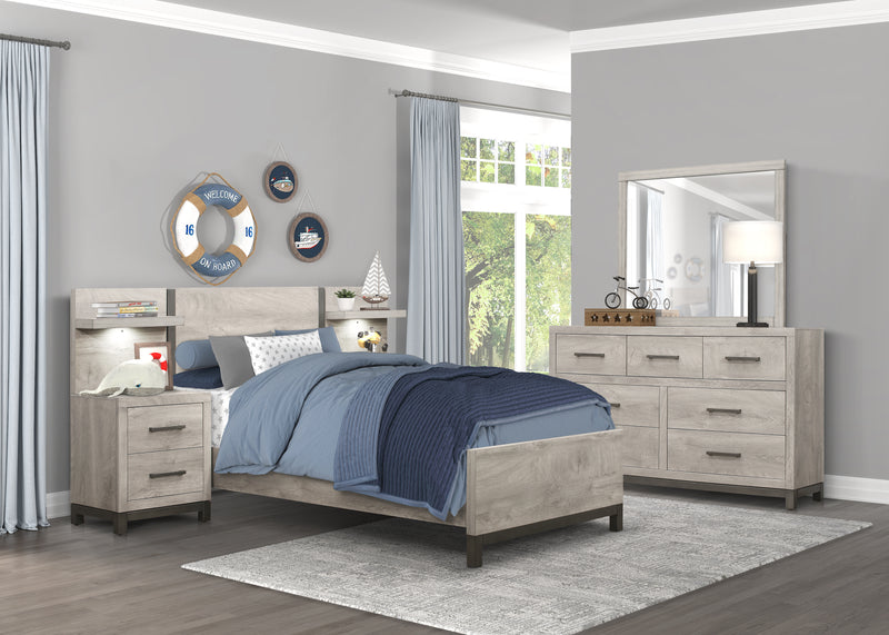 Zephyr - 5pc Set Twin Wall Bed (TB+2NS+2NS-P)