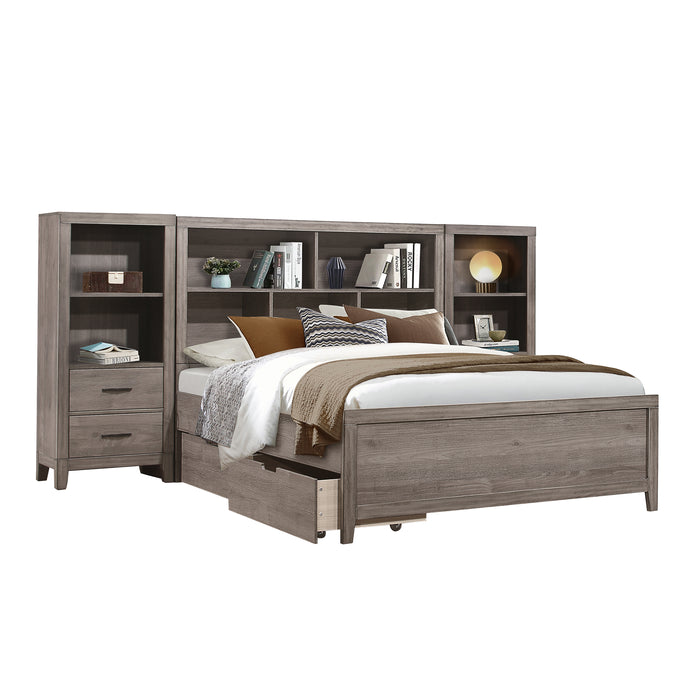 Woodrow - 4pc Set Full Wall Bed with Toy Boxes (FB+2PNS+TFT)