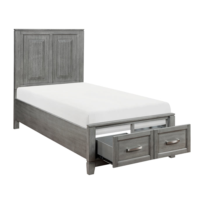 Garretson - (3) Twin Platform Bed with Footboard Storage