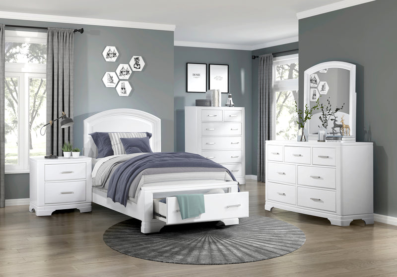 Hudson - (3) Twin Platform Bed with Footboard Storage