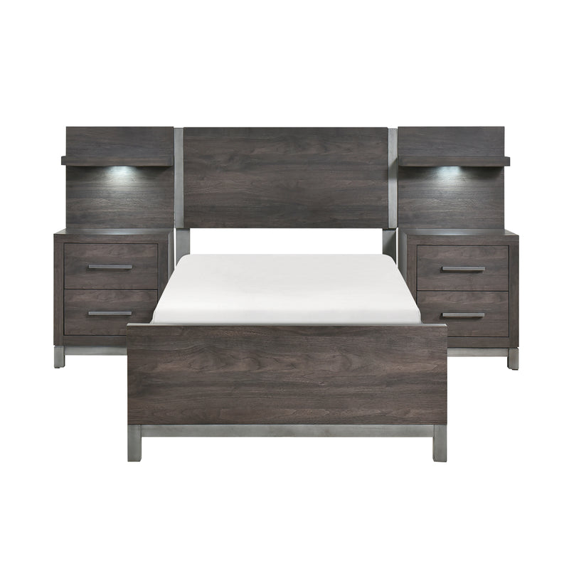 Zephyr - 5pc Set Twin Wall Bed (TB+2NS+2NS-P)